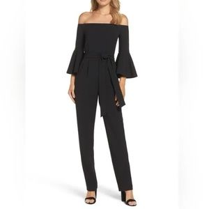 Eliza J Off the Shoulder Bell Sleeve Jumpsuit